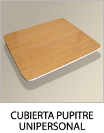 cubierta de pupitre unipersonal